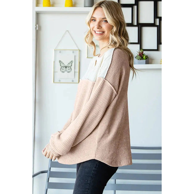 Beth Multi-Fabric Top