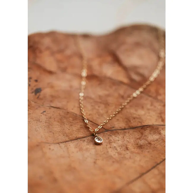 Solitaire Necklace-Hello Adorn