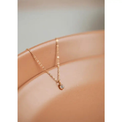 Solitaire Necklace-Hello Adorn